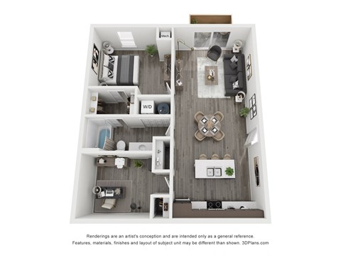a 1 bedroom floor plan  apartments